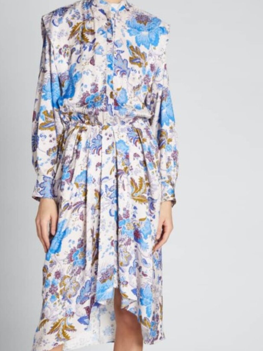 Etoile Isabel Marant Okleya Floral-Print Pleated Midi Dress